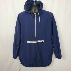 Woolrich Mens Pullover Windbreaker Jacket Sz Medium Long Sleeve Blue